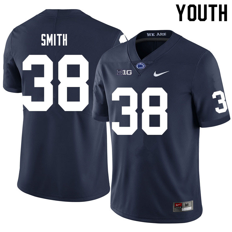 Youth #38 Tank Smith Penn State Nittany Lions College Football Jerseys Sale-Navy
